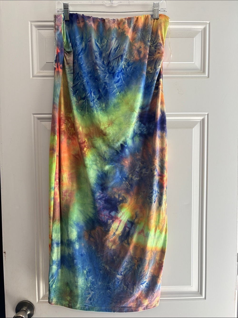 Absolutely Tie-Dye Tube dress in Rainbow Hues